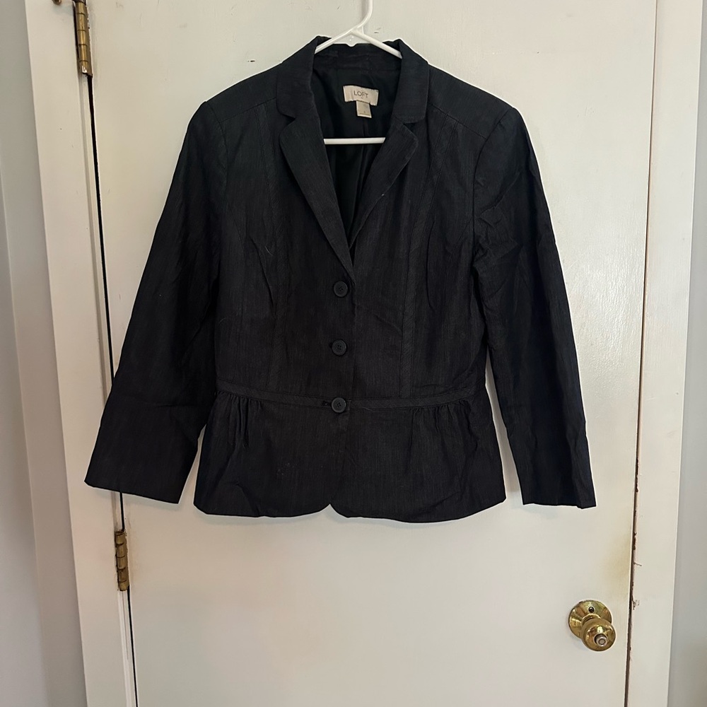 LOFT Gray Denim Women's Blazer